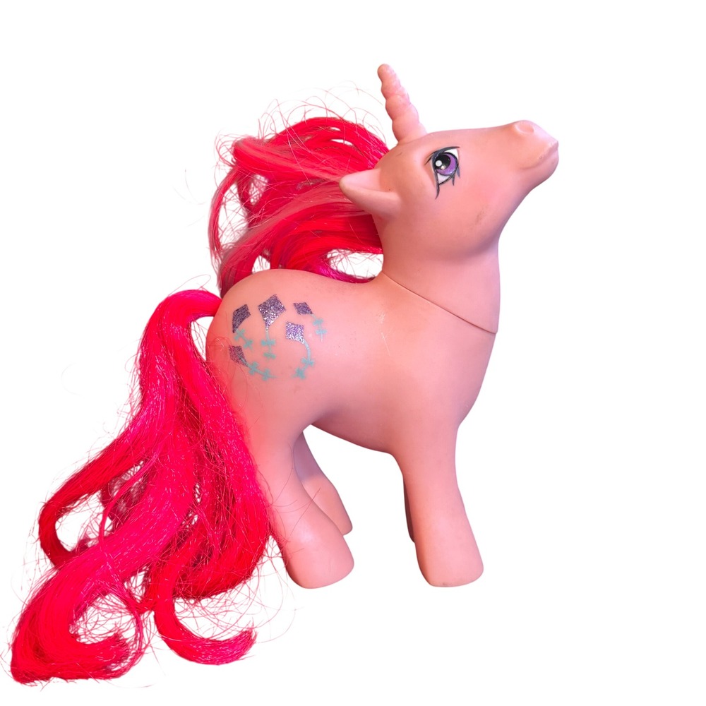 Vintage 1984 My Little Pony G1 Skyflier Unicorn Pink Glitter Kites Hong Kong